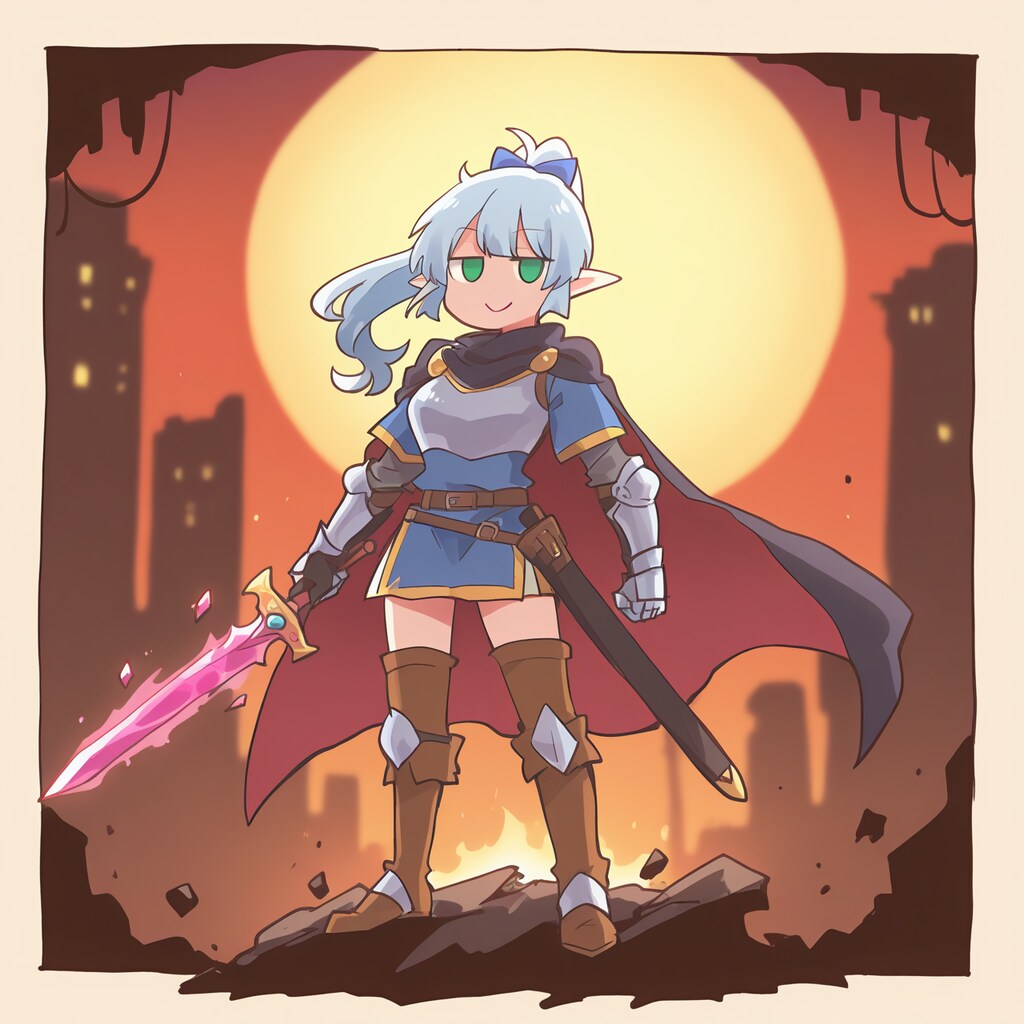 エルフ剣士ちゃんと属性剣