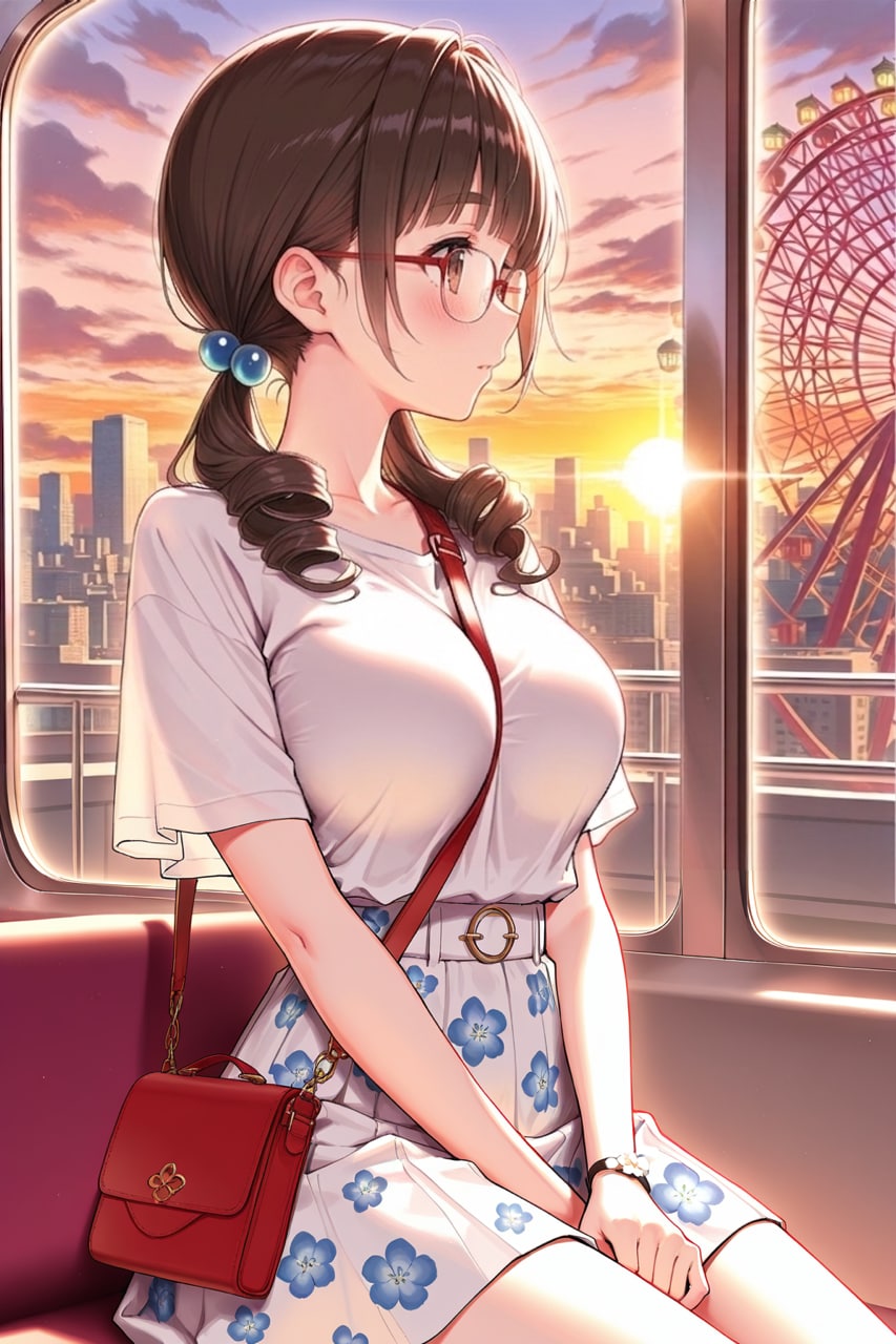 夕日と君と