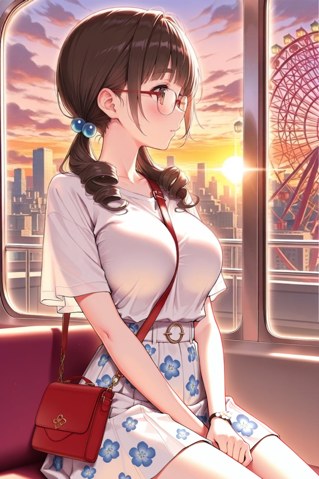 夕日と君と