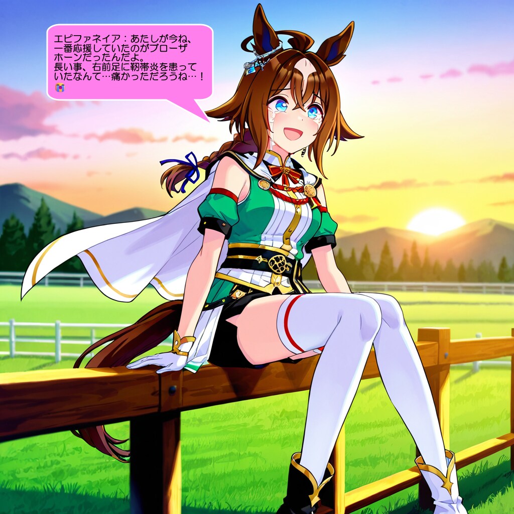 ウマ娘・エピファネイア、馬に労をねぎらう