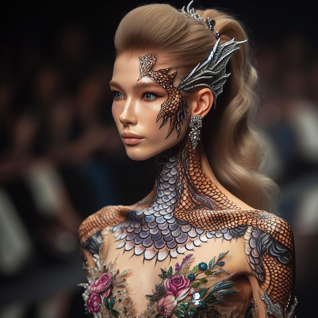 ドラゴニュートのファッションモデル