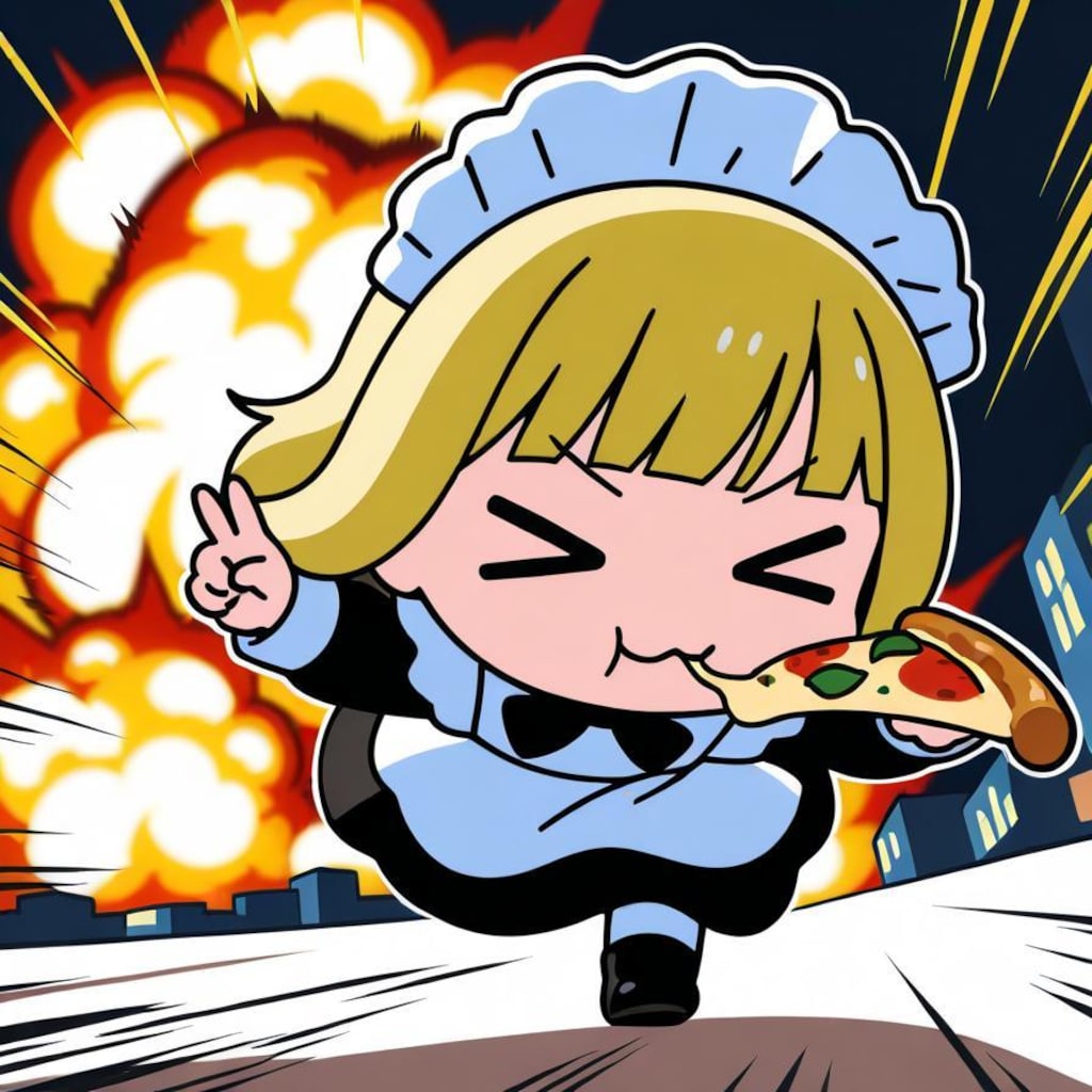 初のピースサインにテンアゲ⤴⤴⤴系メイドちゃん🍕✌️💥💥💥