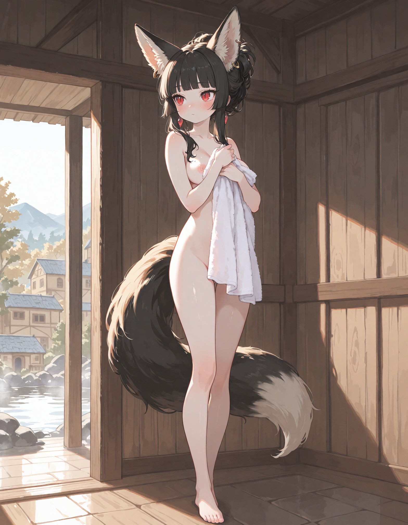 黒髪のキツネミミ少女2
