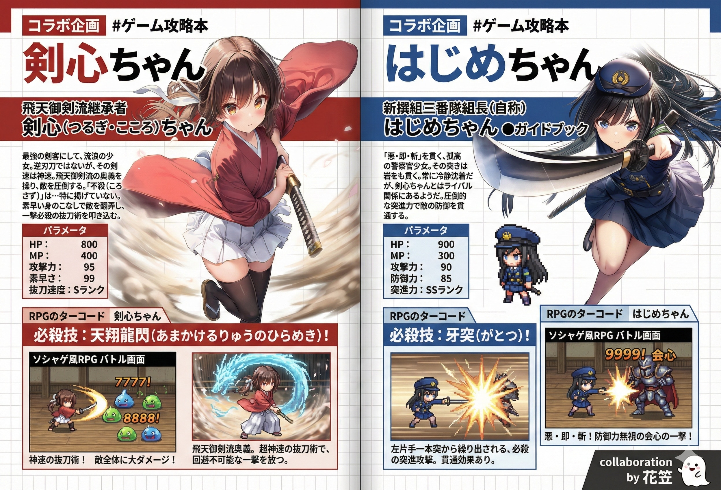 ゲーム攻略本　こころちゃん＆はじめちゃん | の人気AIイラスト・グラビア