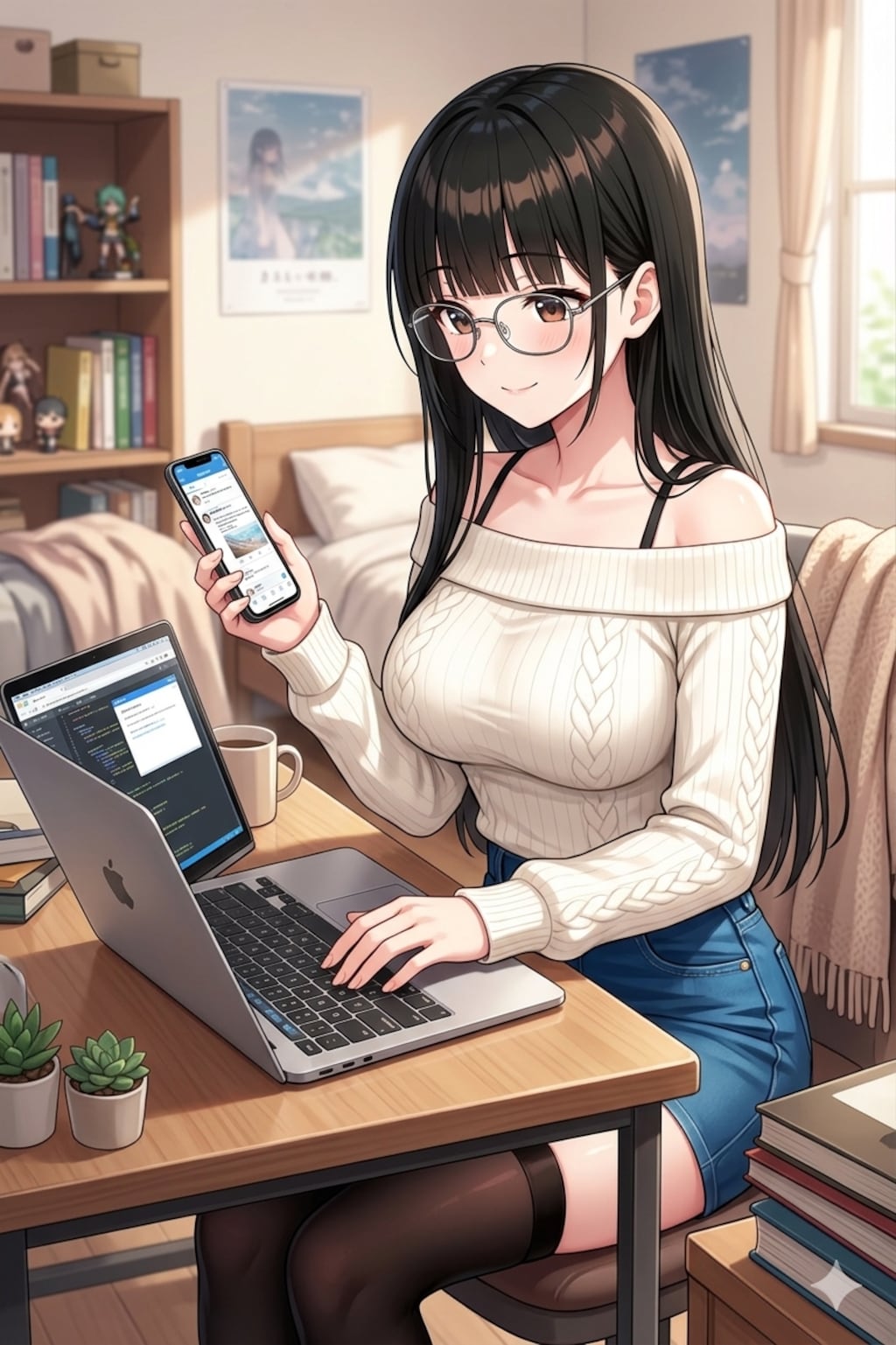 coolにデバイスを操るサキちゃん