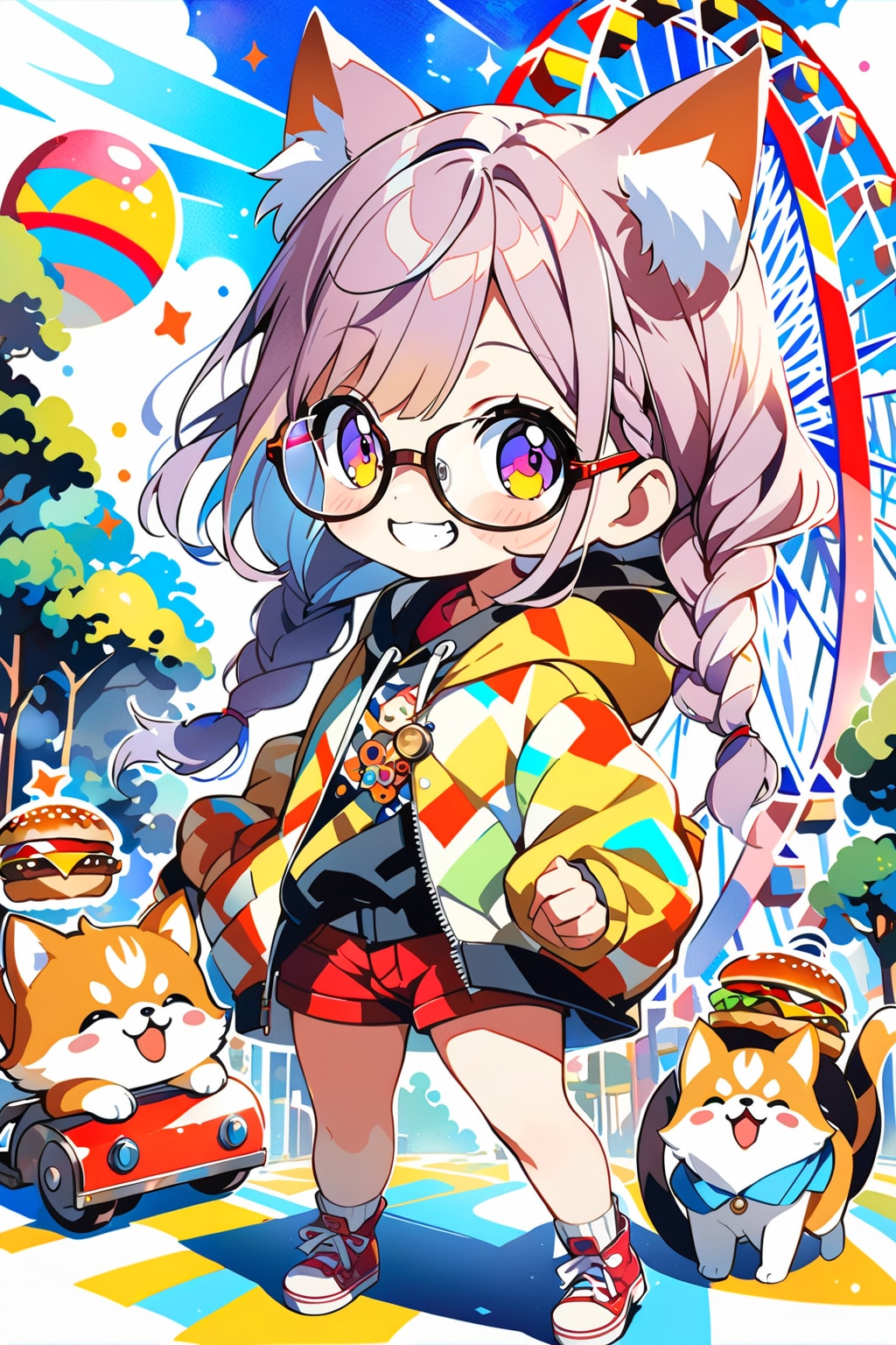 眼鏡三つ編みちゃん