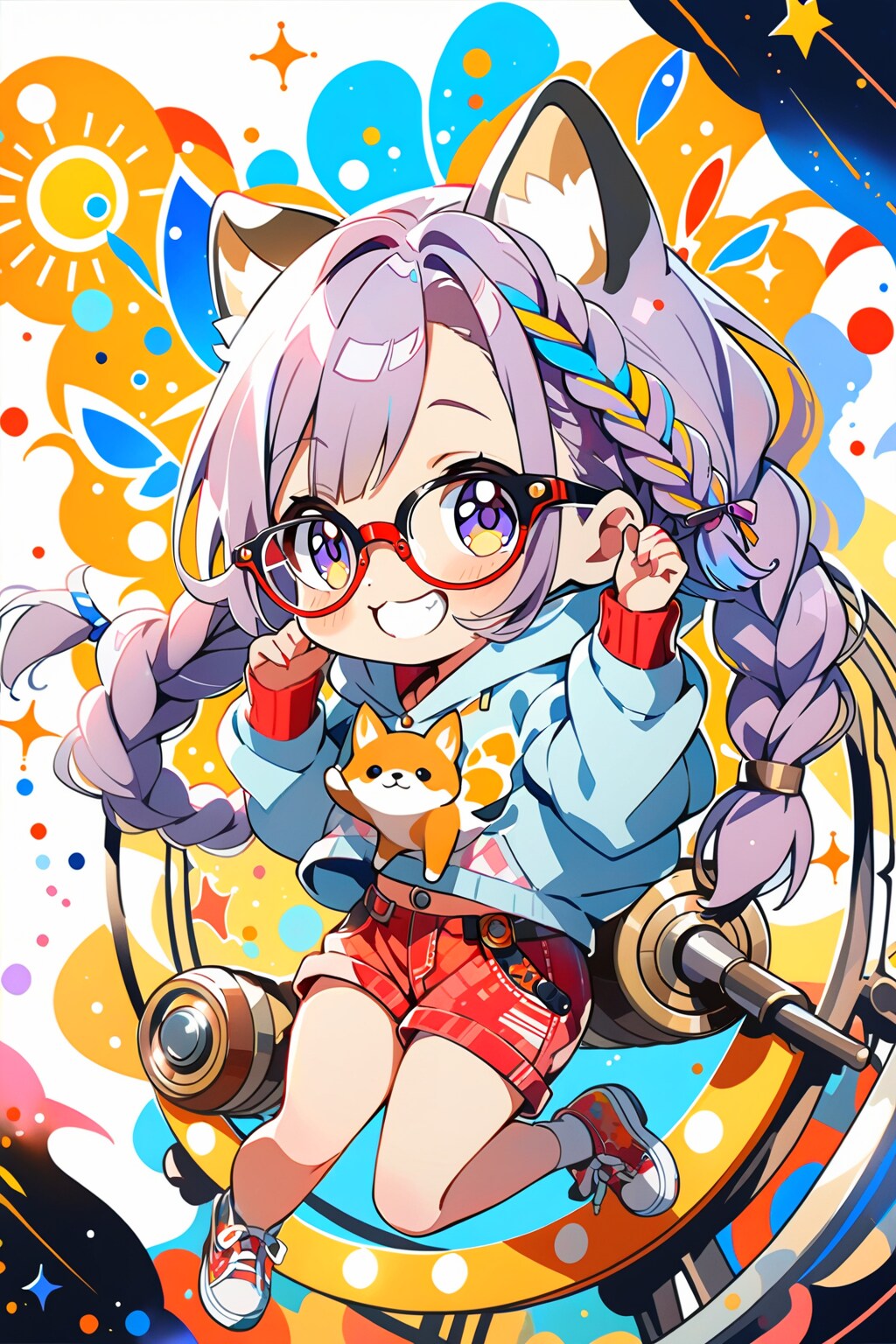 眼鏡三つ編みちゃん