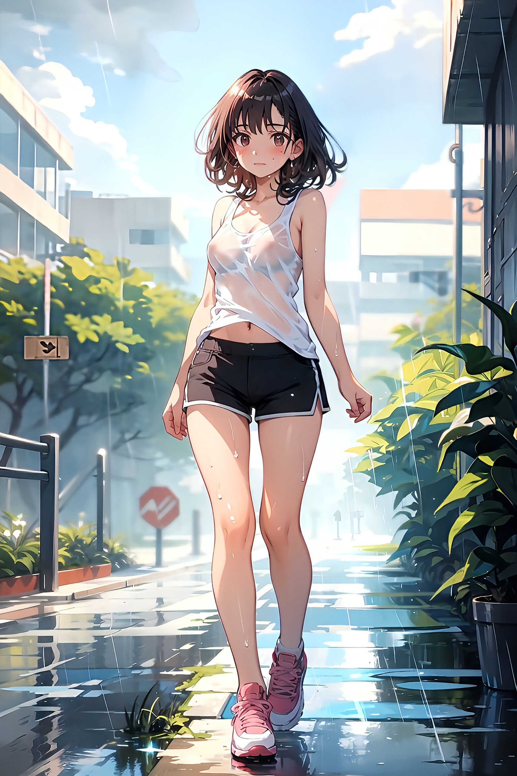 ゲリラ豪雨にやられた