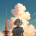 入道雲の夕焼け 2枚目