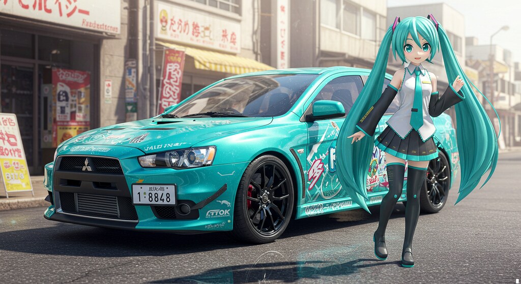 初音ミクと三菱ランサーエボリューション