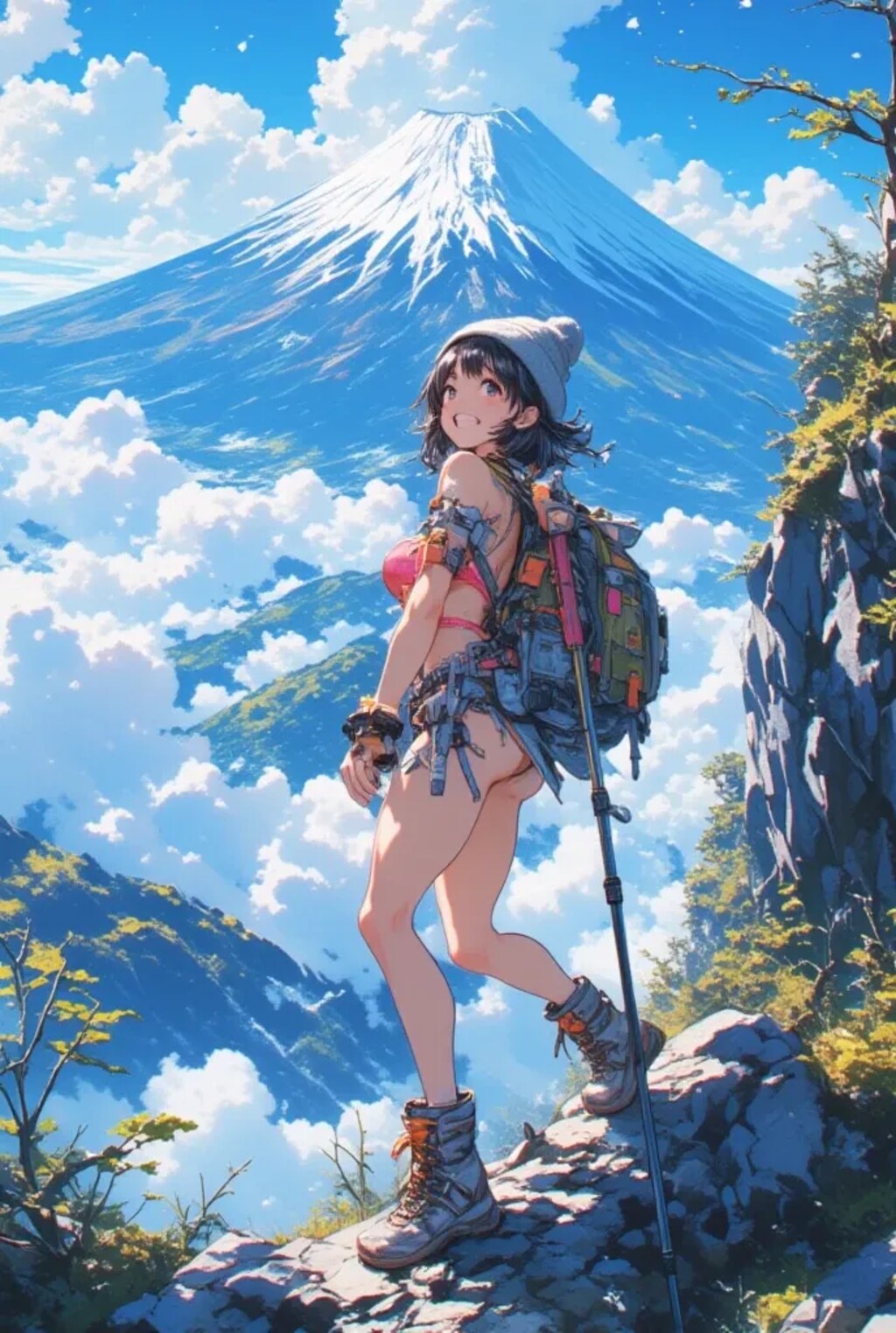 ビキニ富士登山