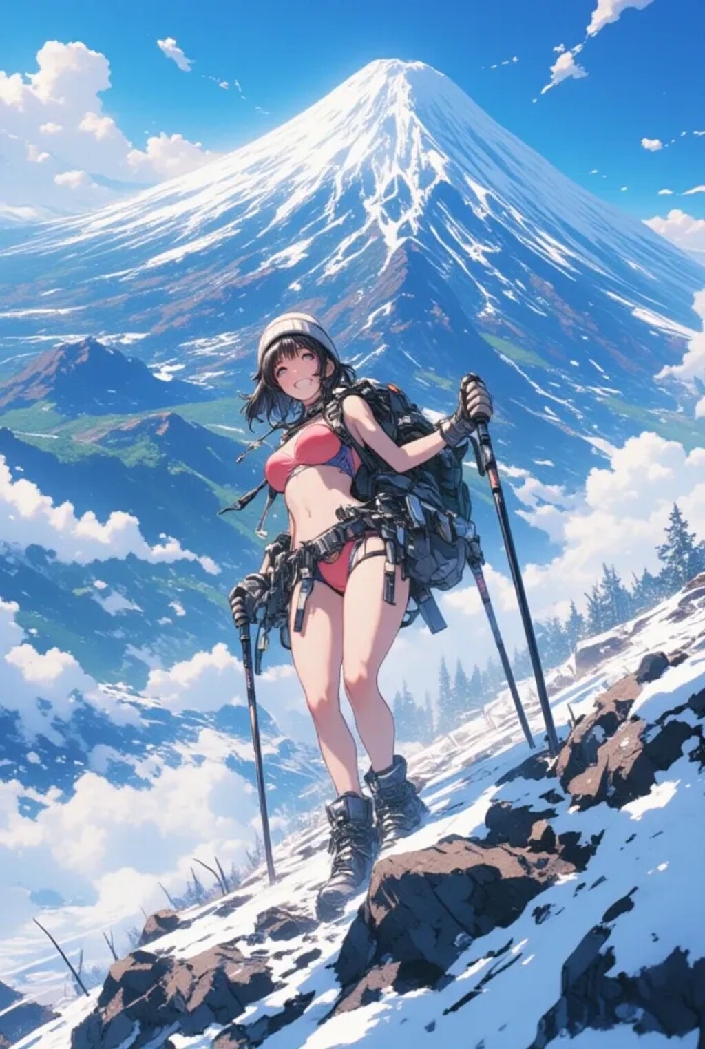 ビキニ富士登山