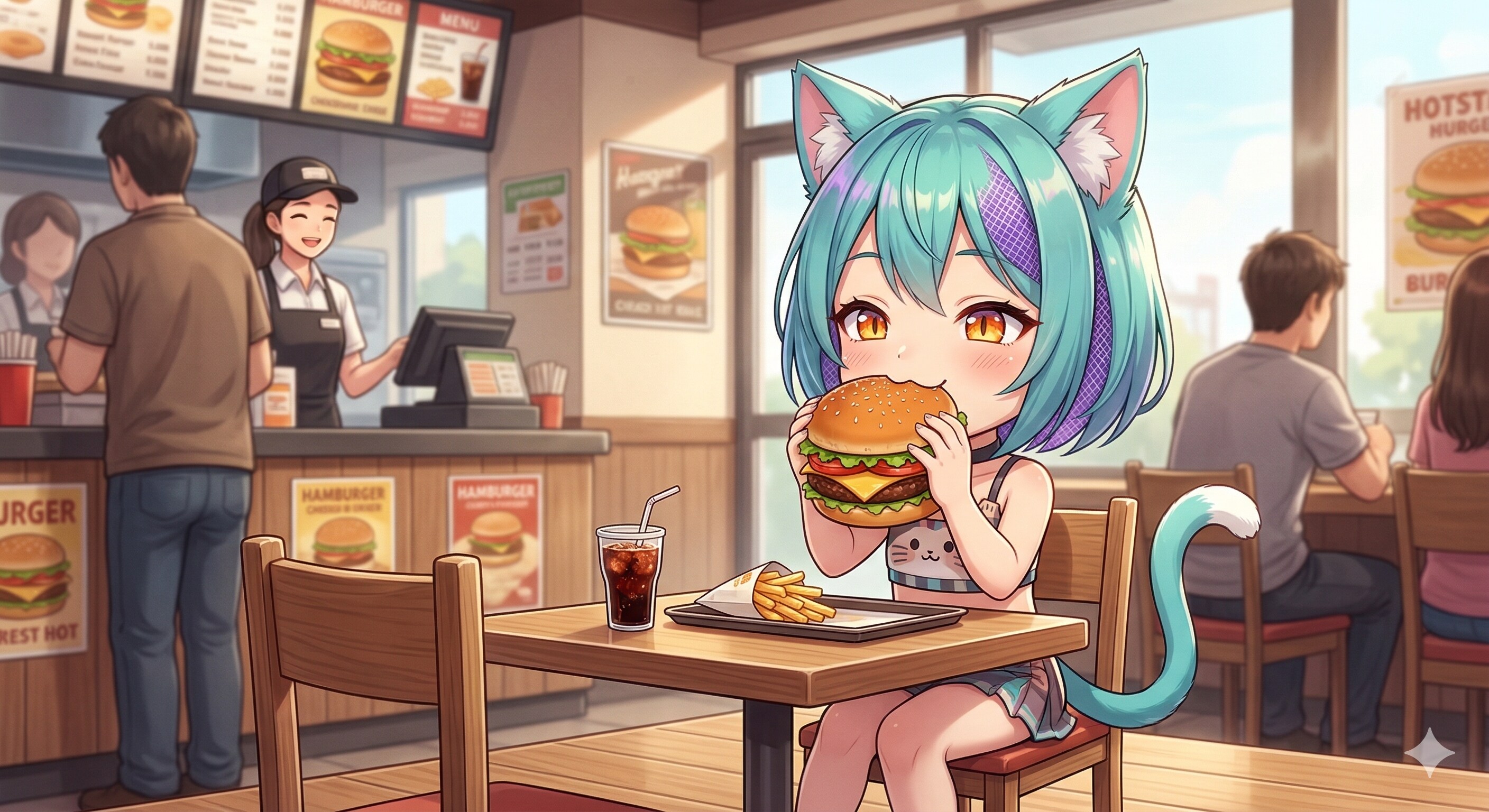 今日のお昼ご飯はハンバーガーです🍔