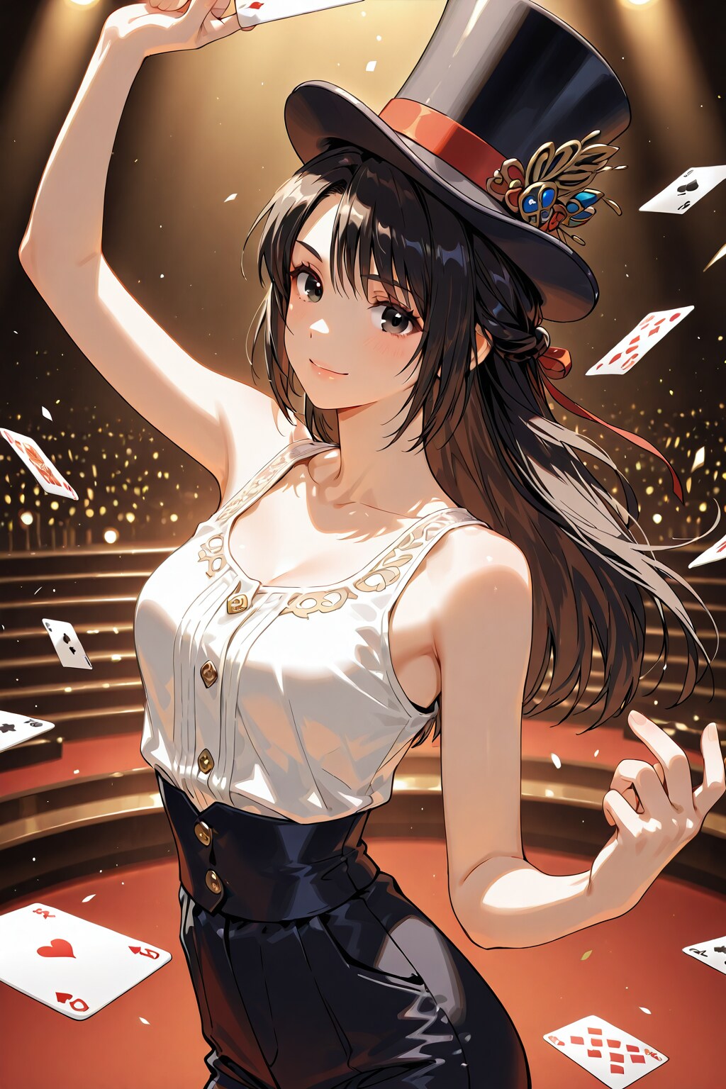 かっこかわいいダンサー白鳥英美梨の東京宝塚劇場公演　カードマジック