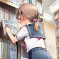 放課後の図書館にいた娘　＃３ 4枚目