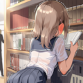放課後の図書館にいた娘　＃３ 2枚目