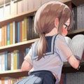 放課後の図書館にいた娘　＃３ 3枚目