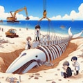 埋めたクジラの発掘 6枚目