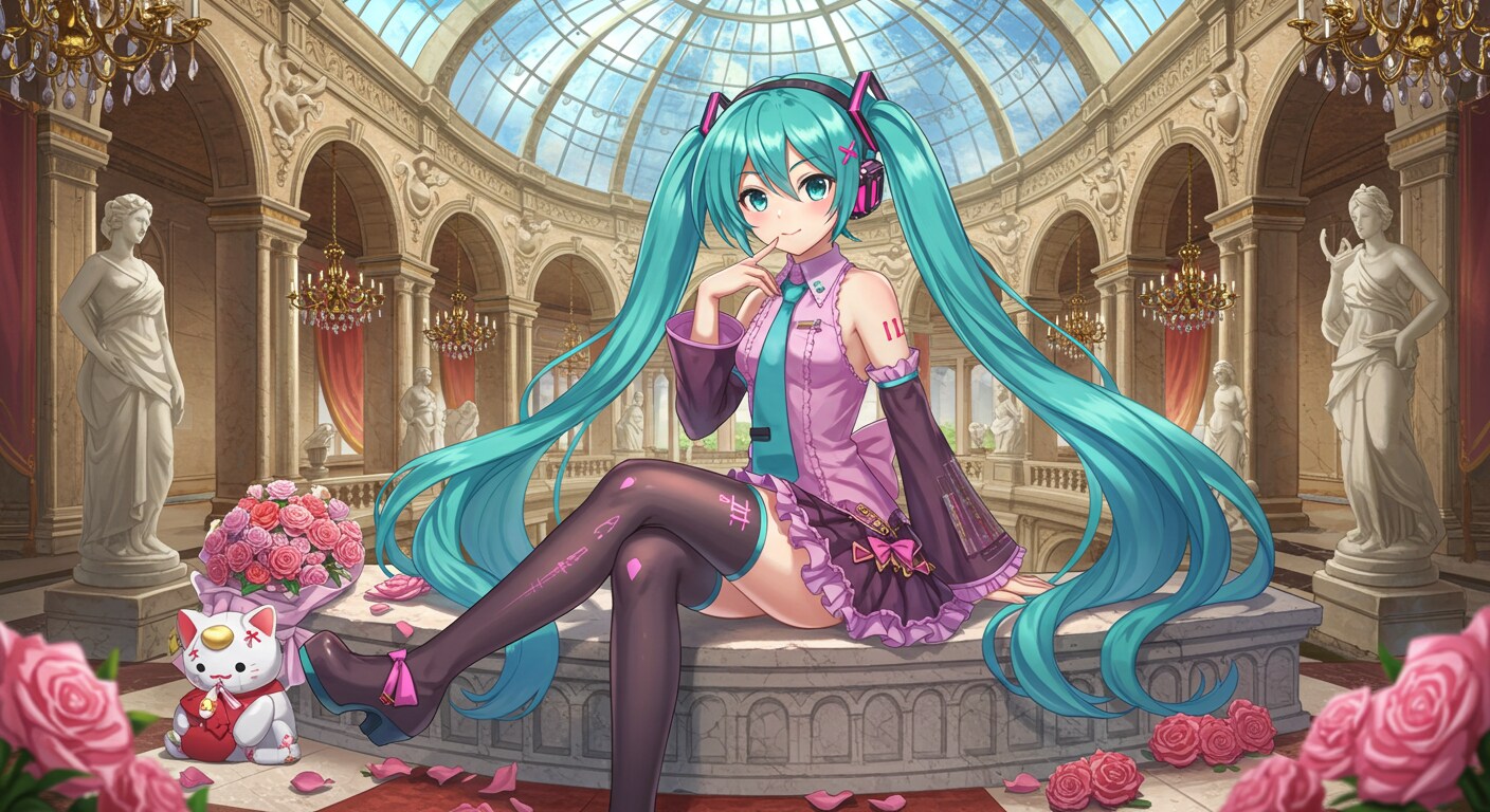 初音ミクとベルサイユ宮殿 | の人気AIイラスト・グラビア