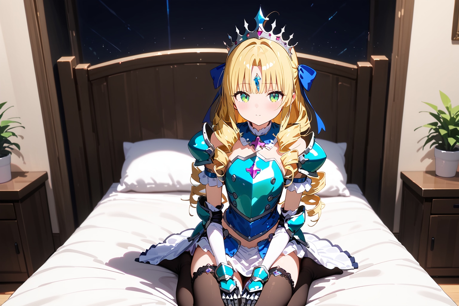 ベットの上の姫騎士さん | の人気AIイラスト・グラビア