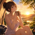 静かにコーヒー（キャンプ） 2枚目