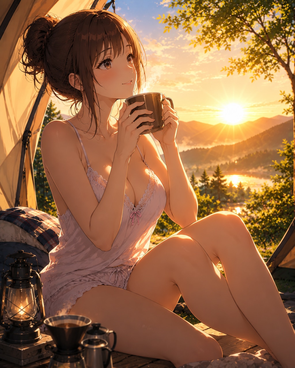 静かにコーヒー（キャンプ）