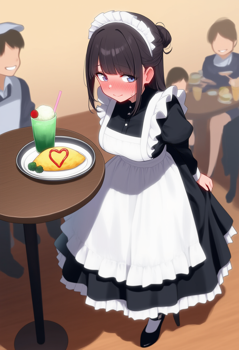 今日はメイドカフェに初出勤