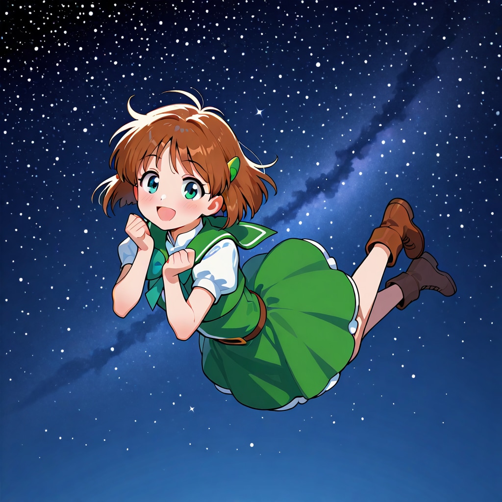 空飛ぶ少女