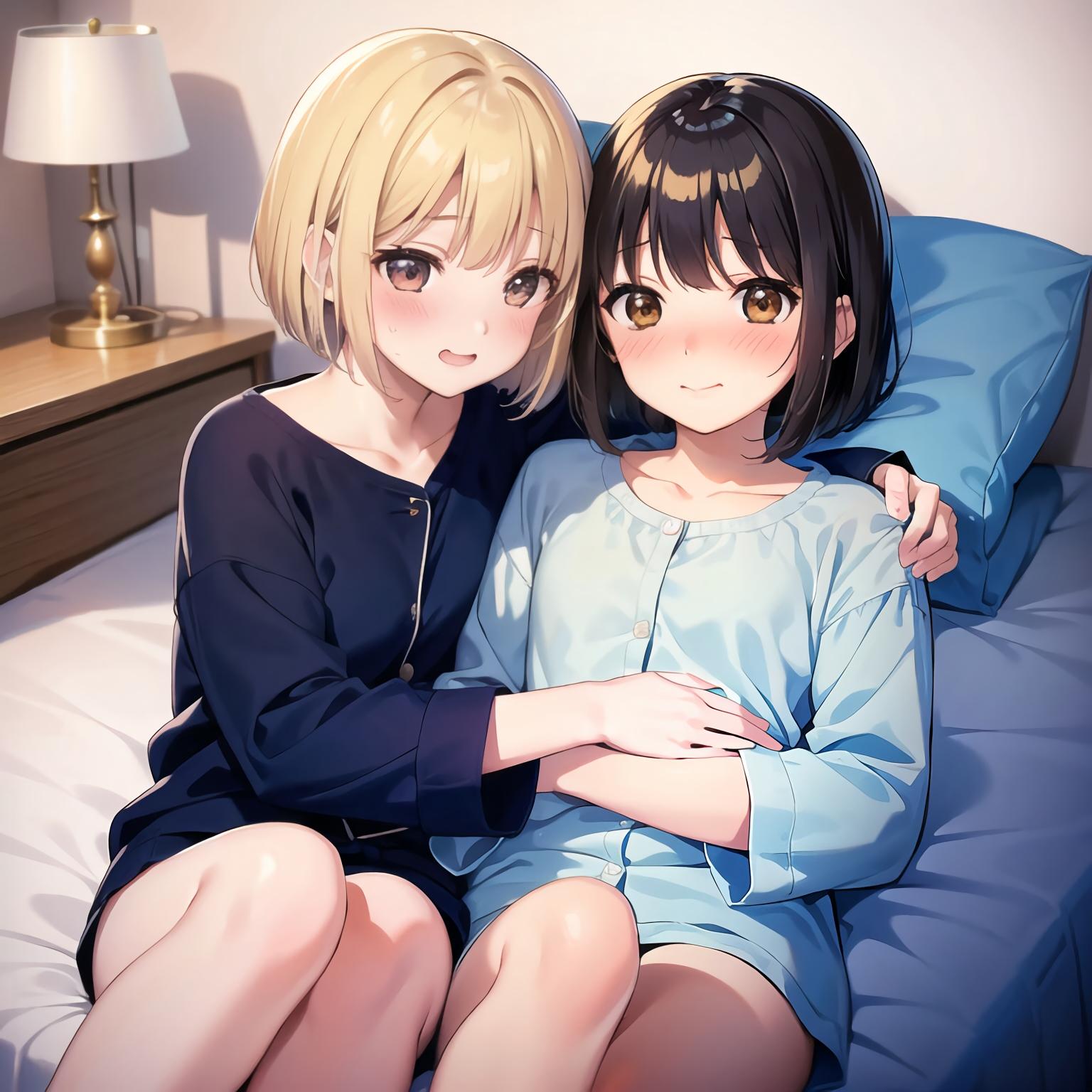 拠点で眠る二人 | の人気AIイラスト・グラビア