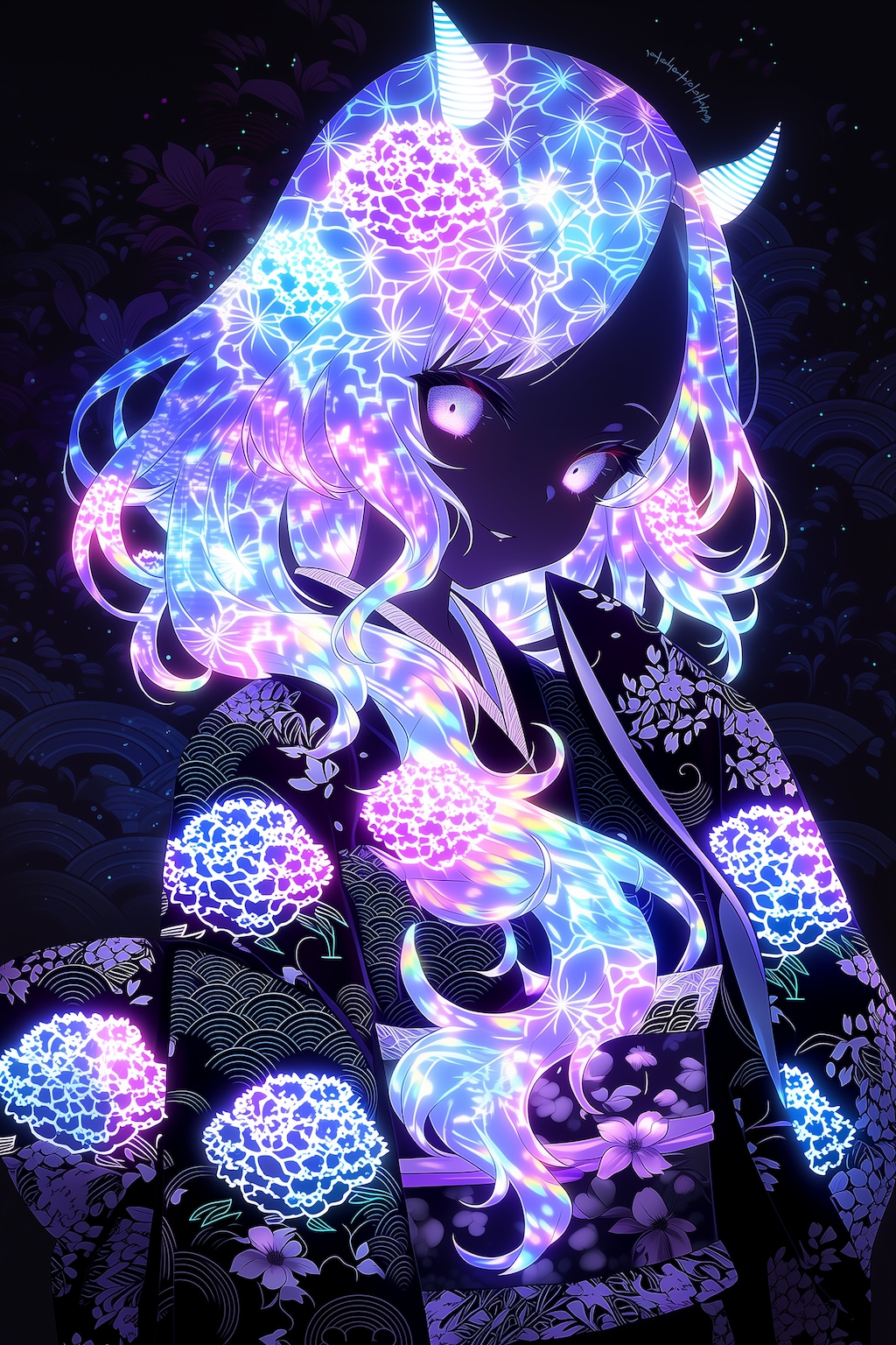 紫陽花と鬼娘part2