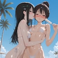 夏・海・水着・アイス・・・百合♪ 2枚目