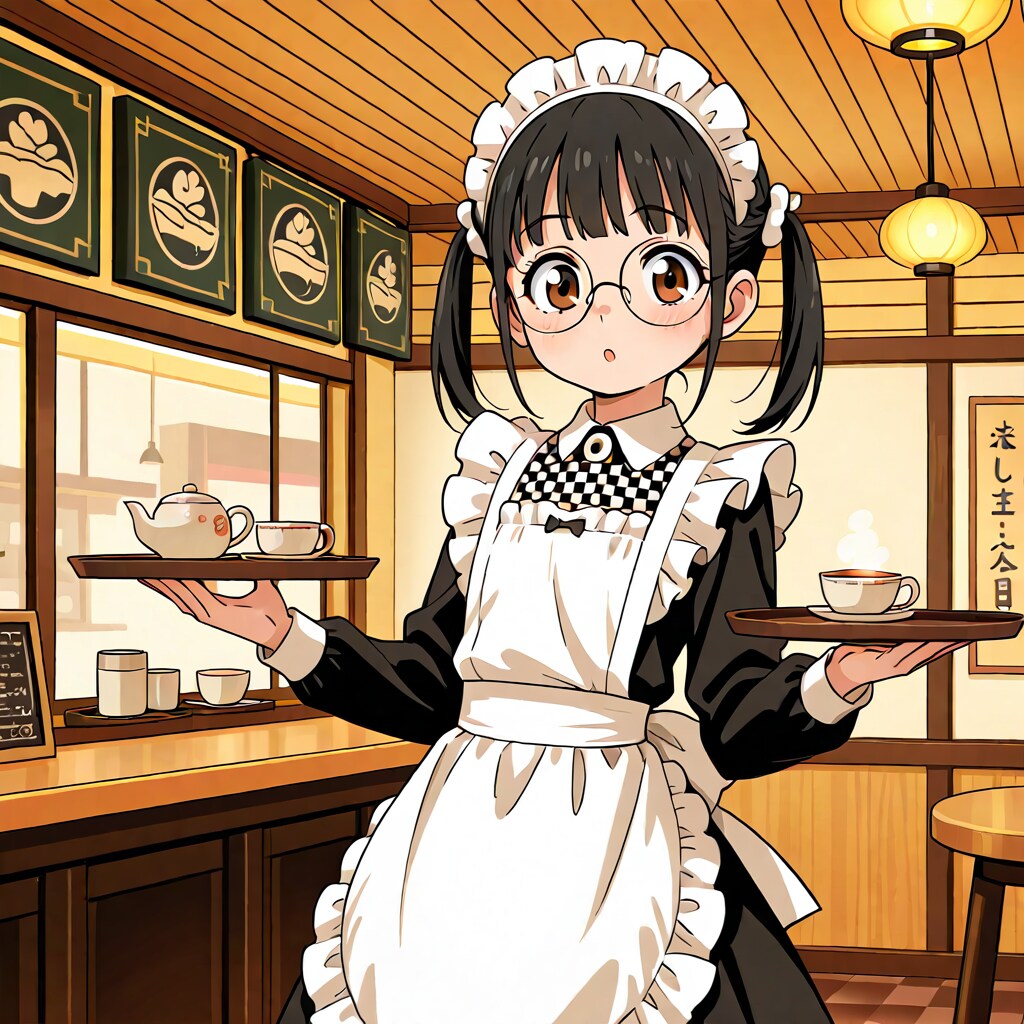 おさげのウェイトレスちゃん