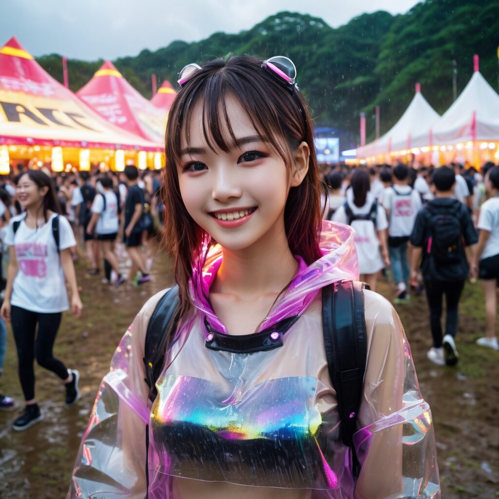 雨の野外フェス