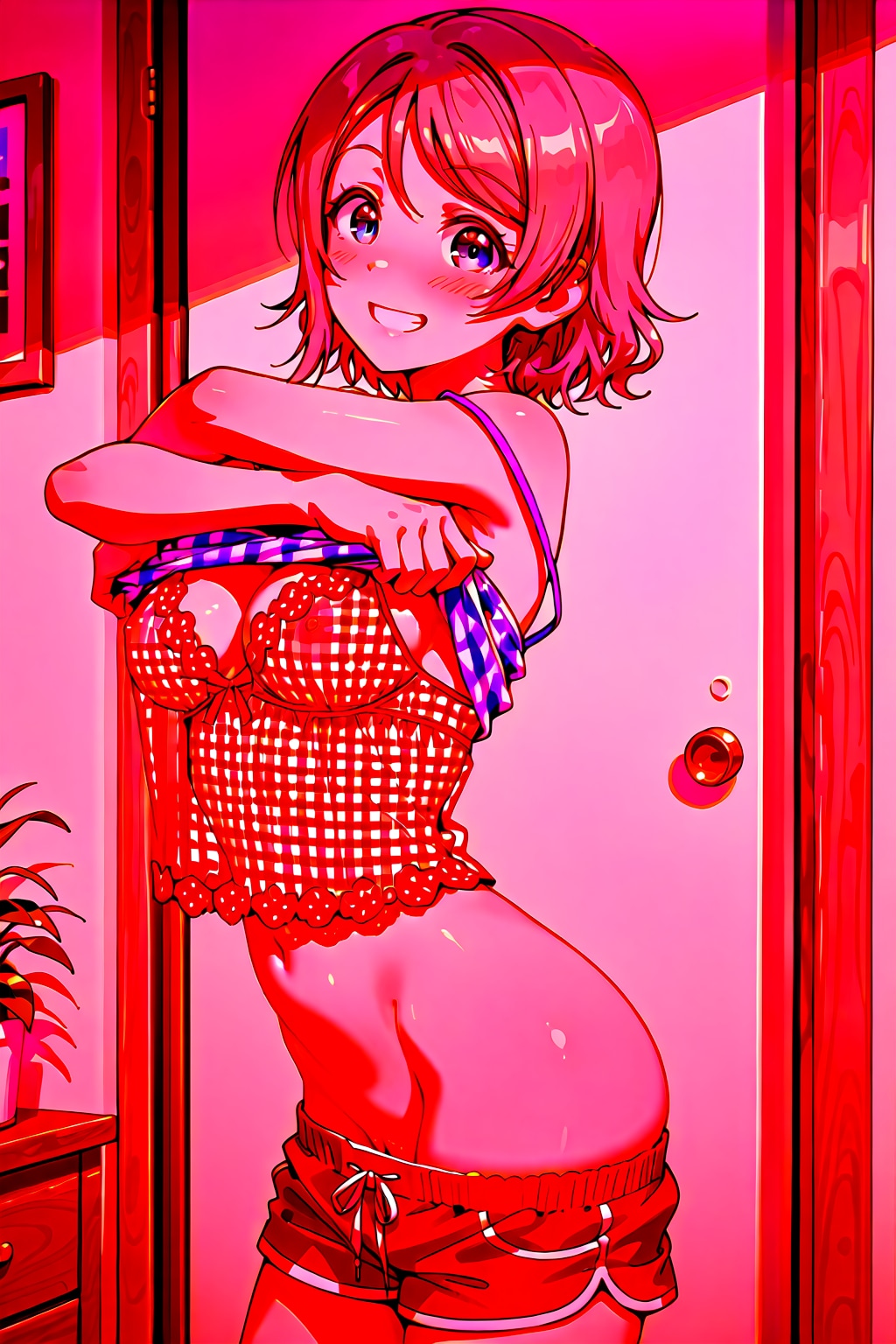 渡辺曜ちゃんのパジャマファッション ① 『やだー、覗いちゃイヤだよ～』