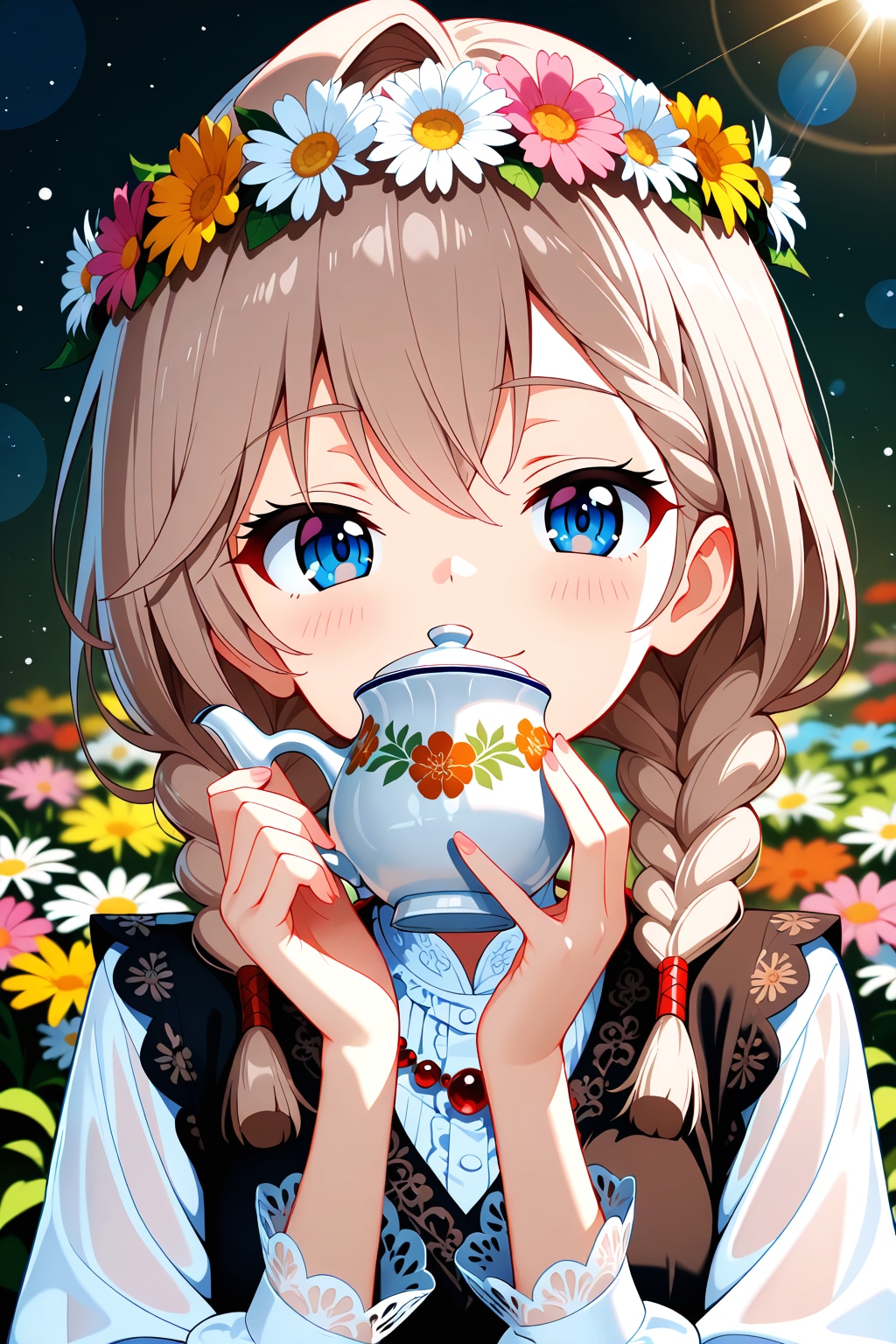 花畑のハーブティー