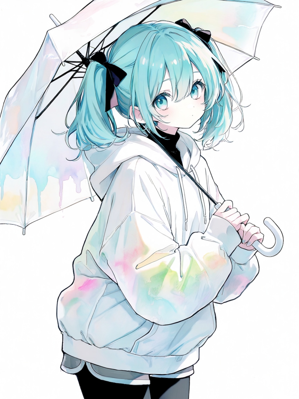 ミクと傘