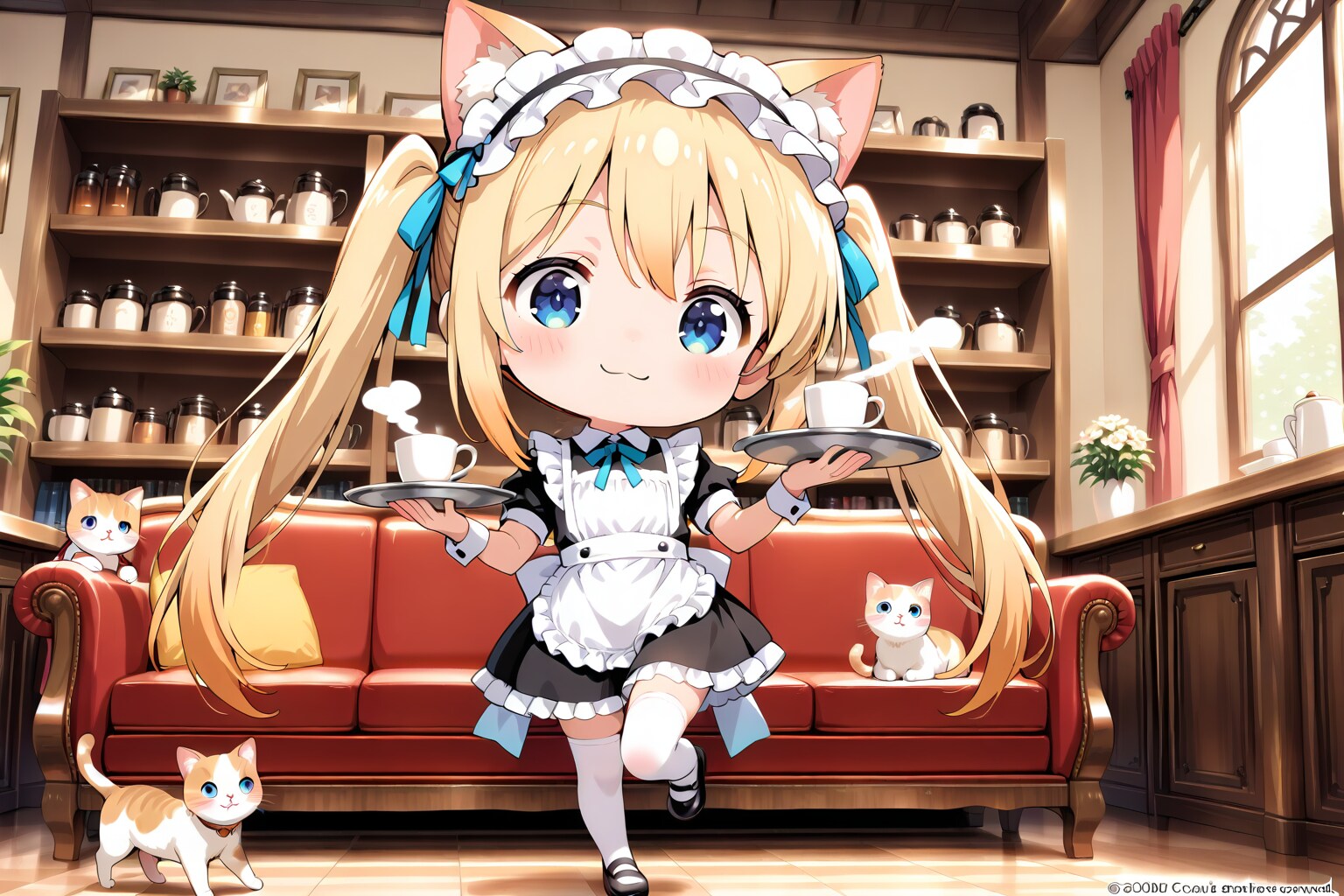 ネコ耳少女のちびキャラ | の人気AIイラスト・グラビア