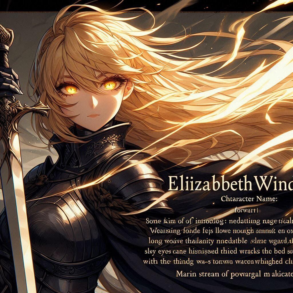 キャラクター紹介ページ風