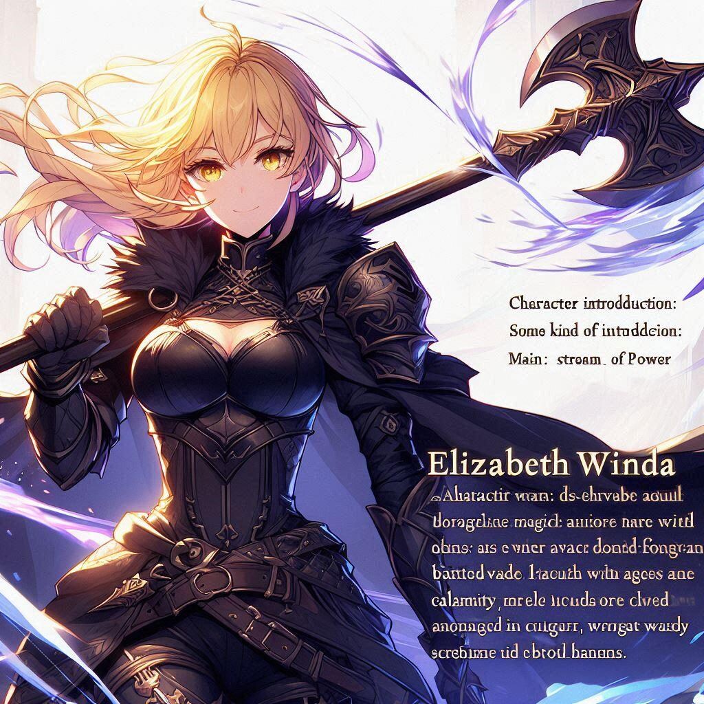 キャラクター紹介ページ風