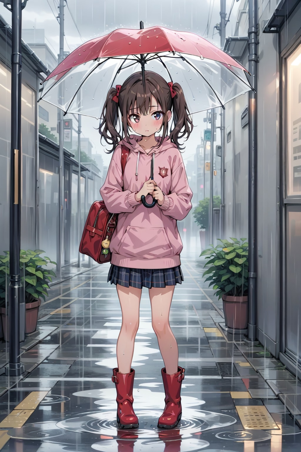 雨の帰り道 | の人気AIイラスト・グラビア