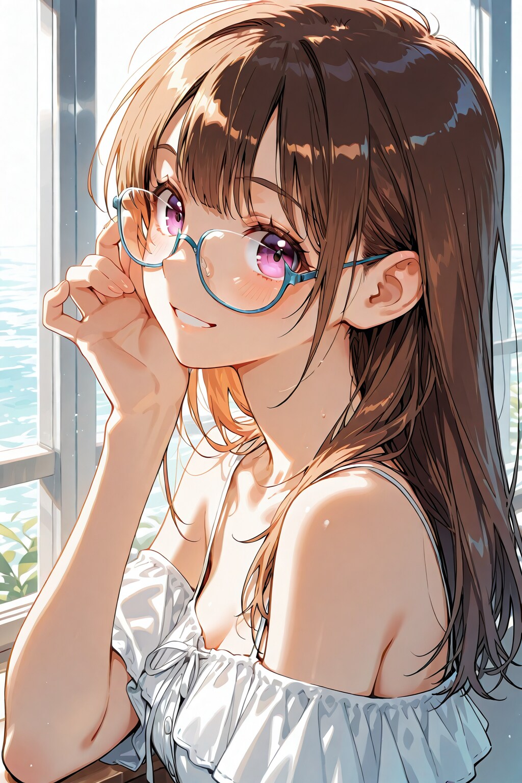 メガネ美少女