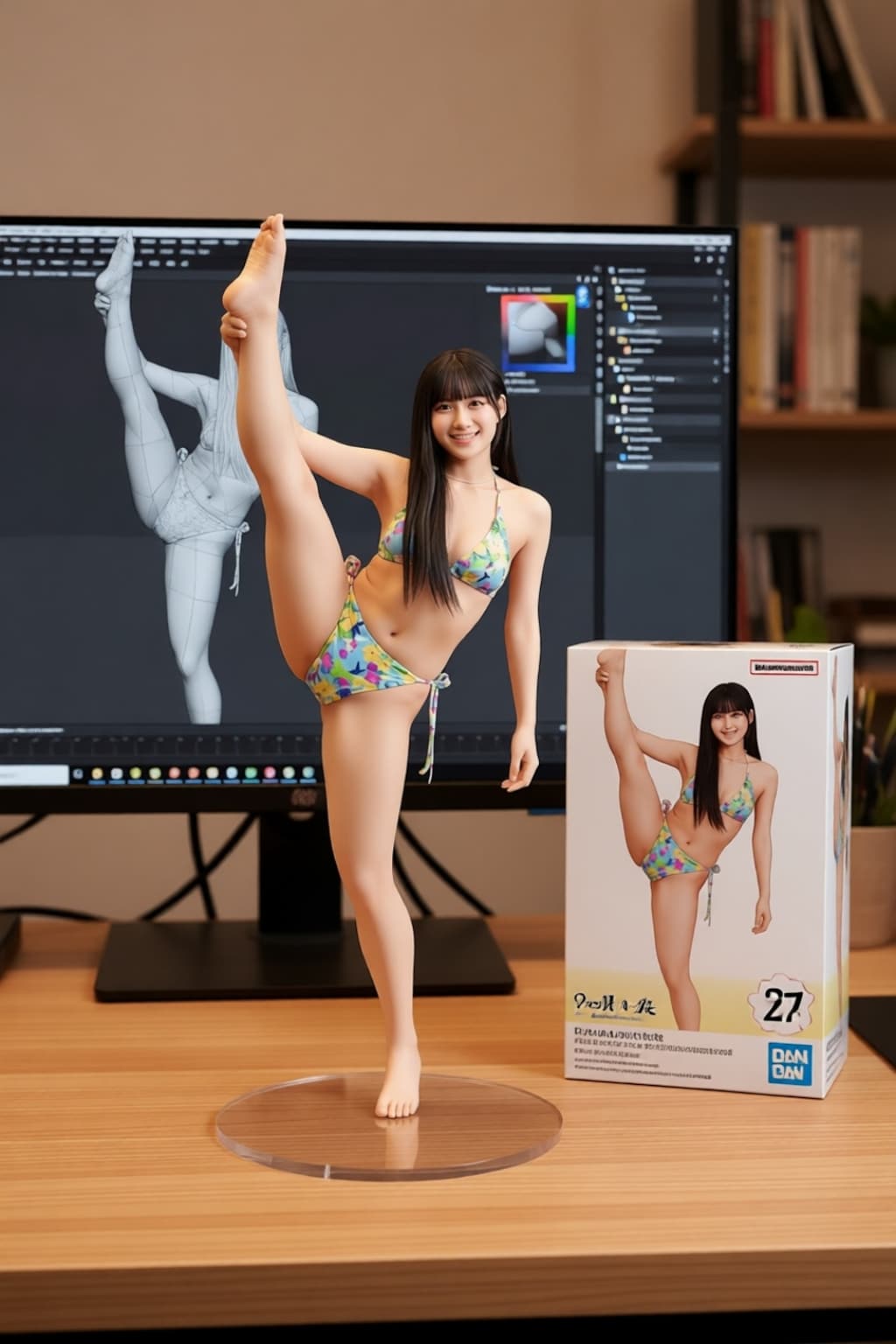 Y字バランス&見返りビキニ美女フィギュア