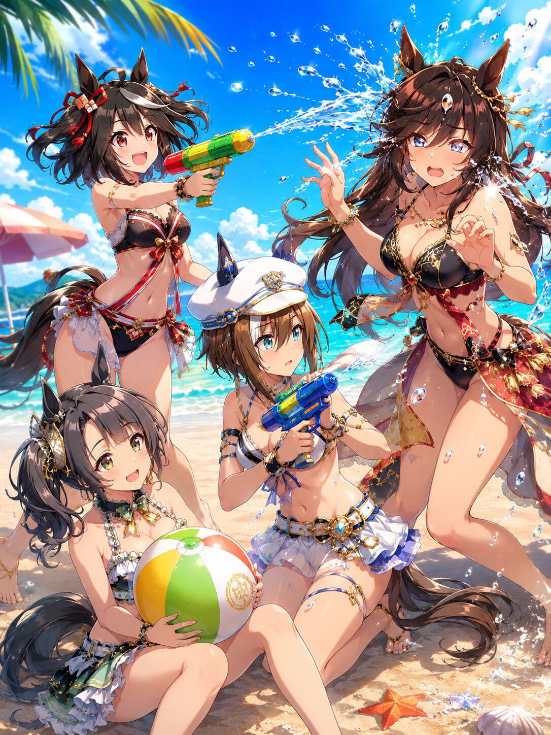 同期で海♪