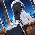 夜景とメイドさん2 4枚目