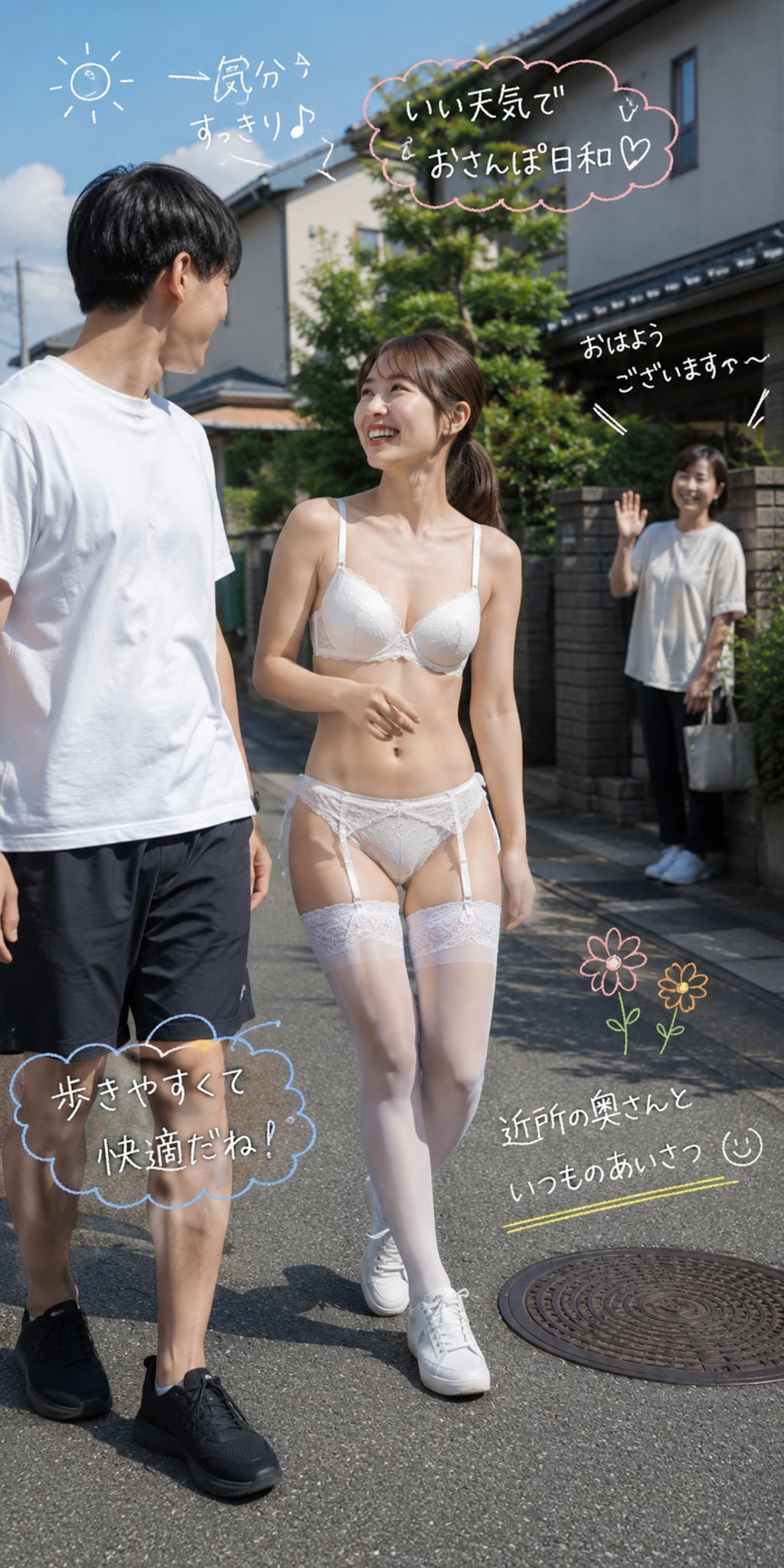 最近引っ越してきた、近所でも評判の下着妻たち