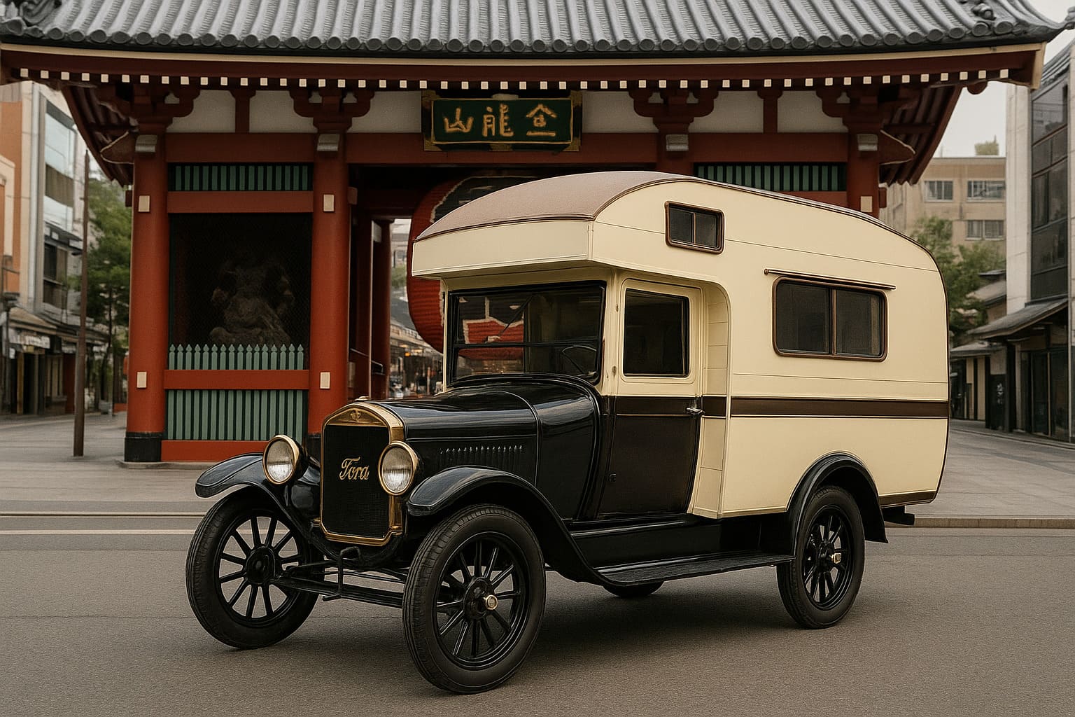 T型フォードキャンピングカー | の人気AIイラスト・グラビア