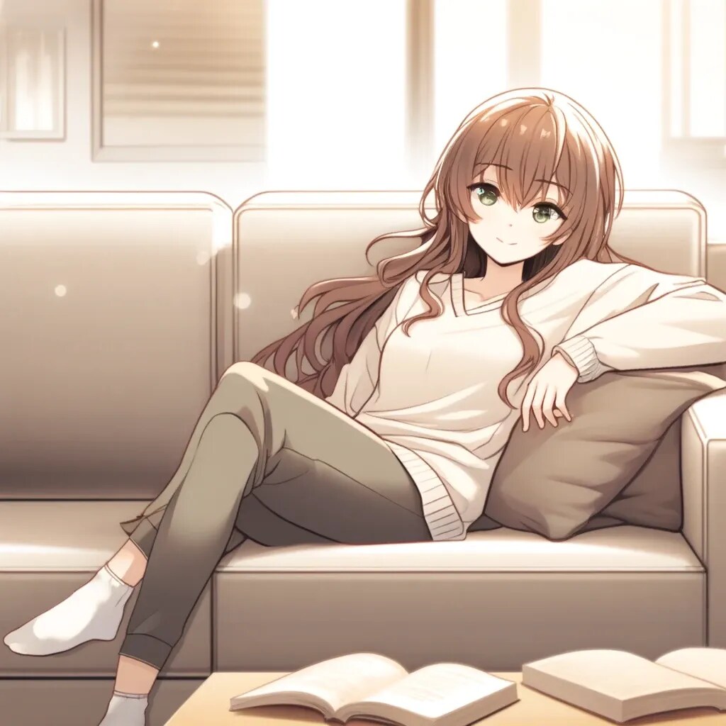 ソファでリラックス