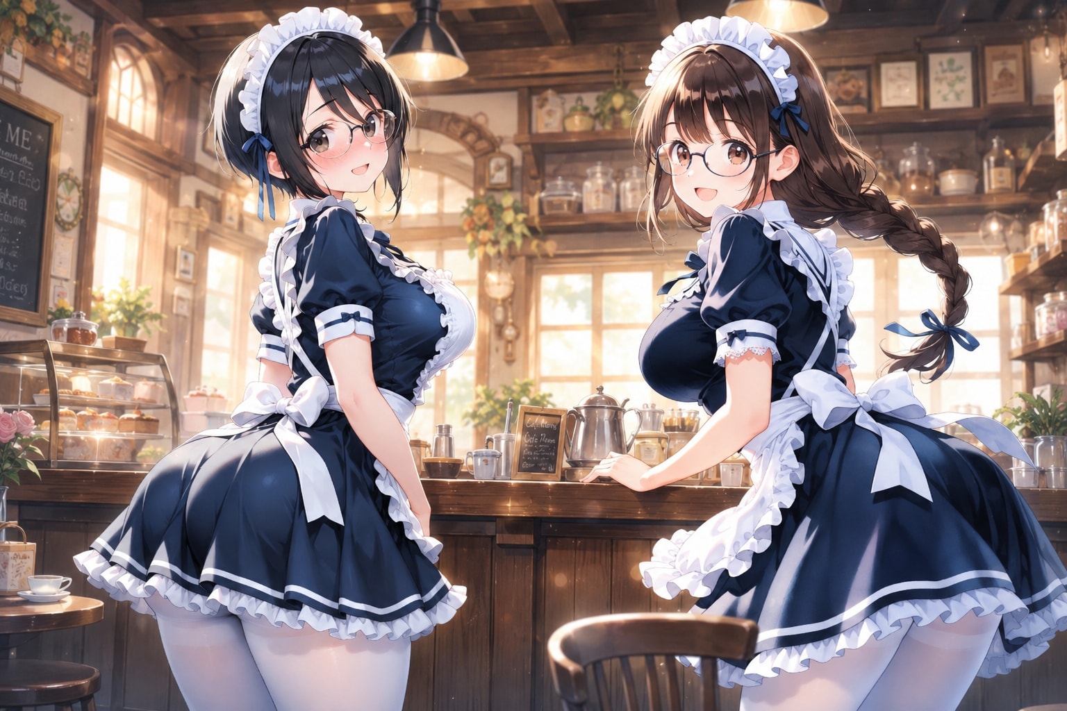 二人でお出迎え