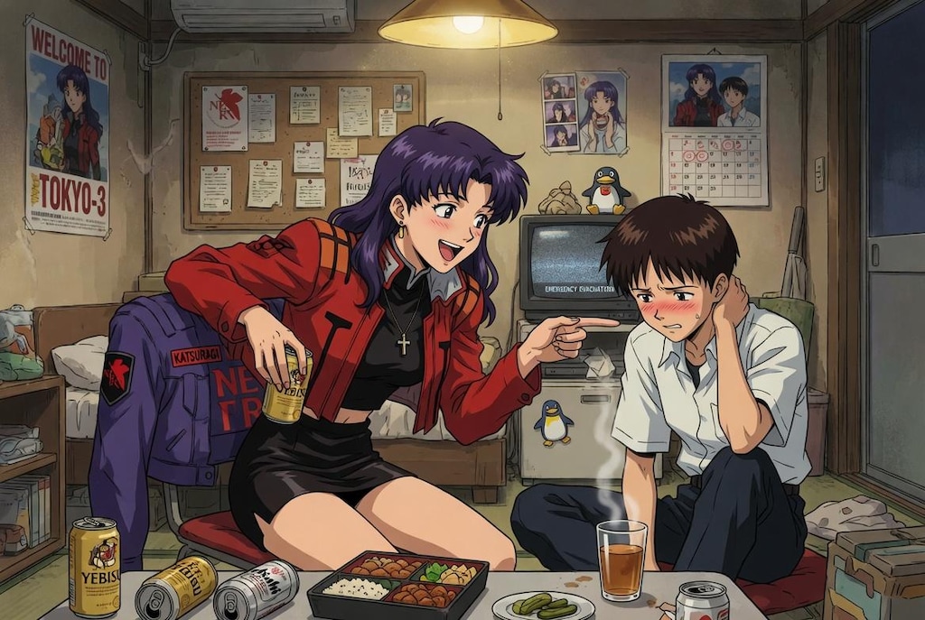 シンジとミサト