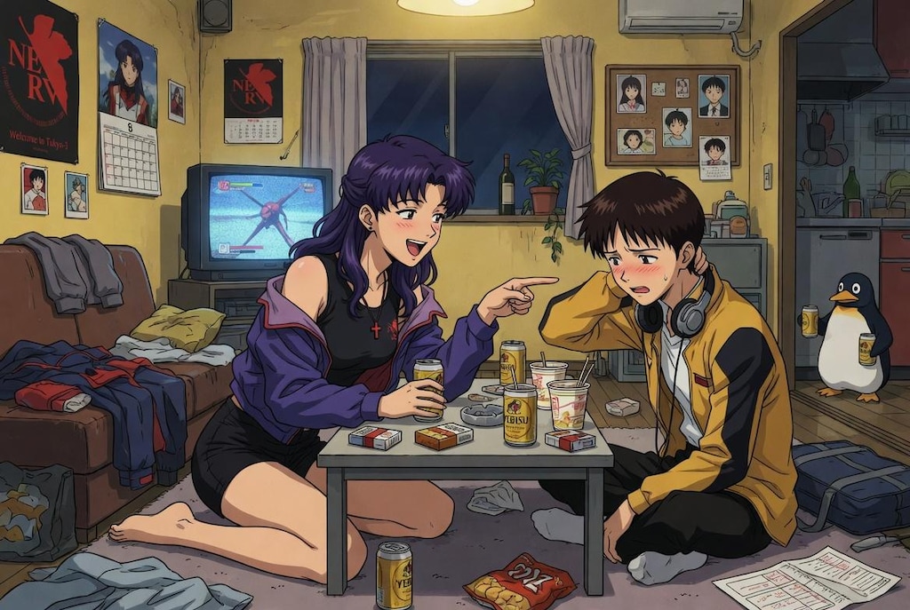 シンジとミサト